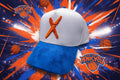 Off White/Orange/Blue Suede
