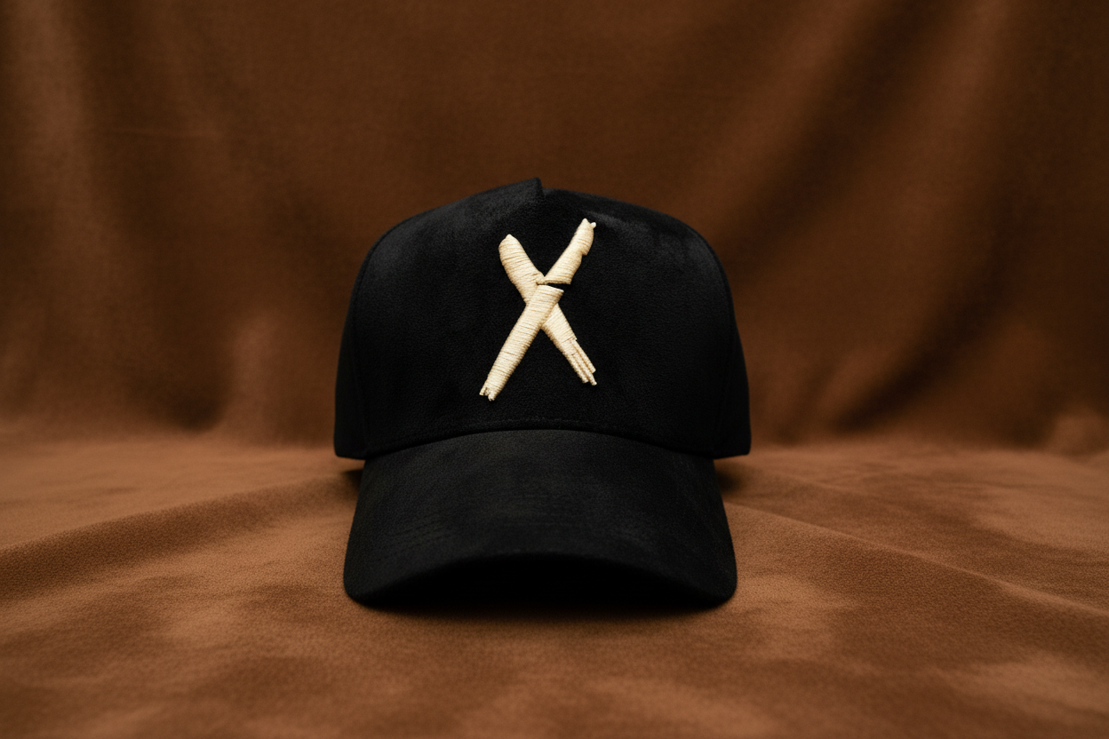 Black/Off-White Suede