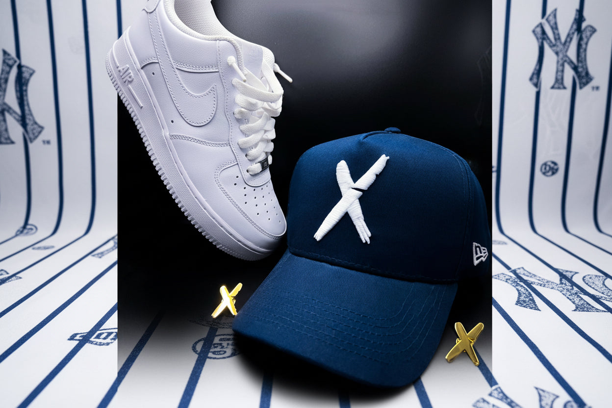 Navy Blue/White