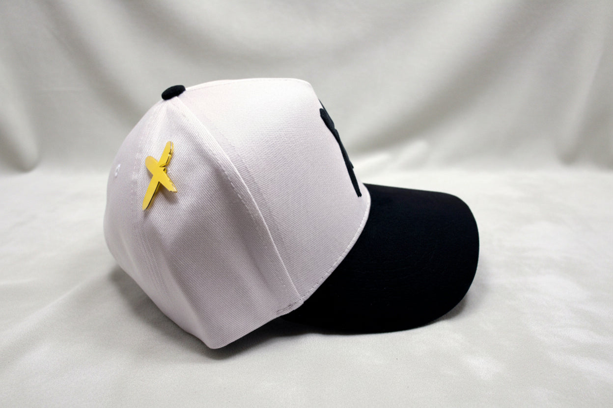 Off White/Black Suede