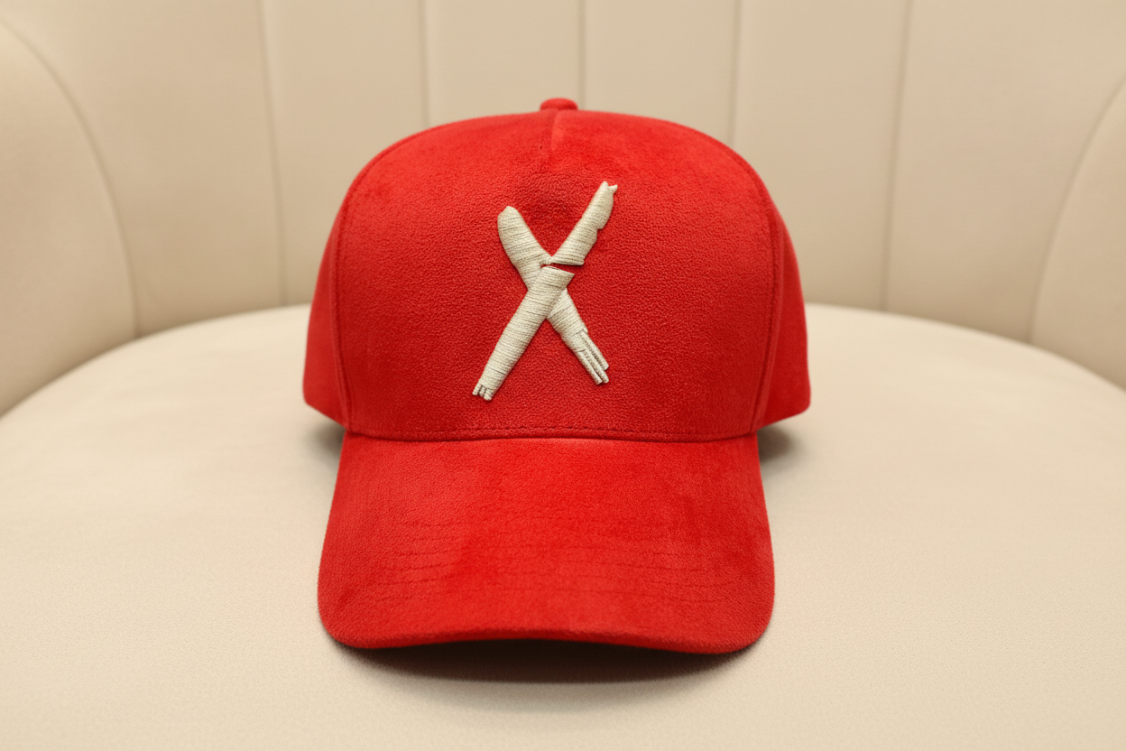 Red/Off-White Suede