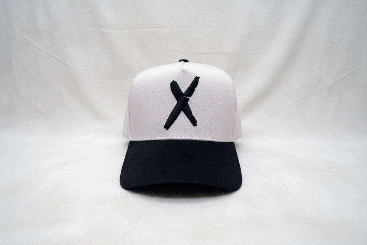 Off White/Black Suede