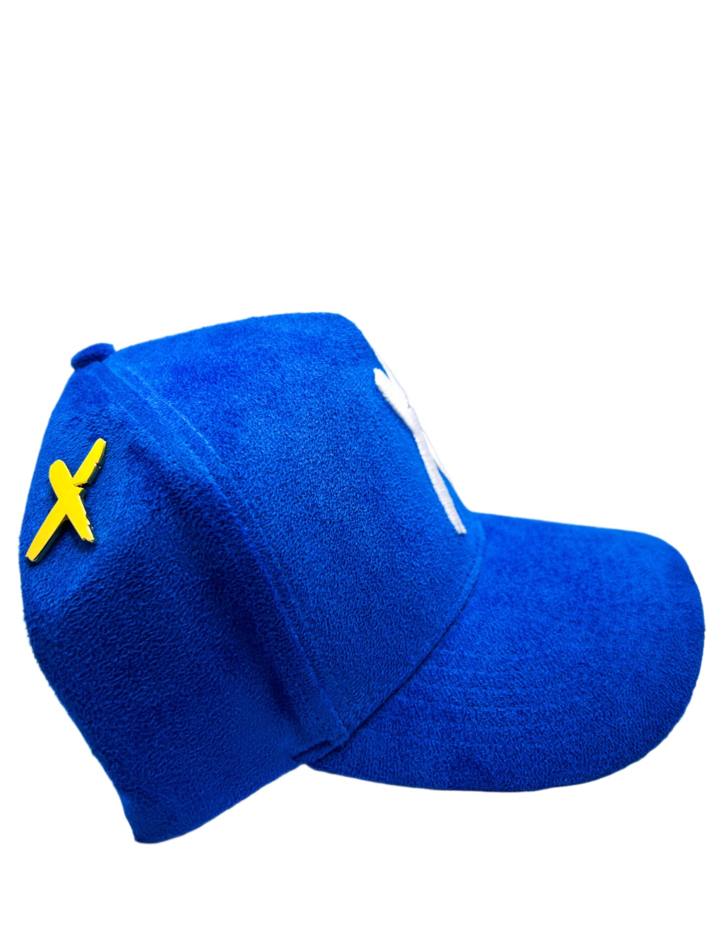 Blue/White Suede